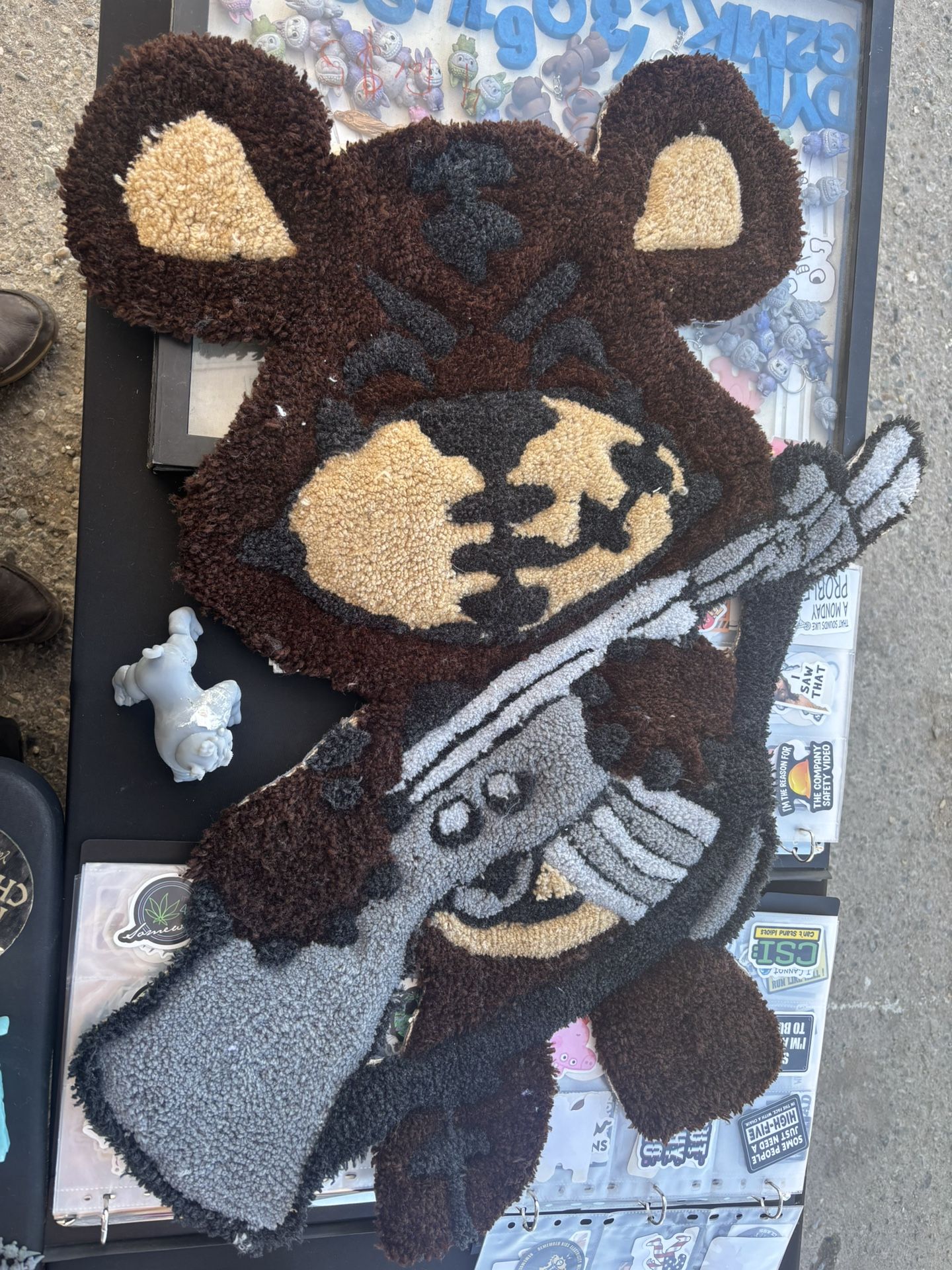 Conker Teddy Bear With Gun Rug