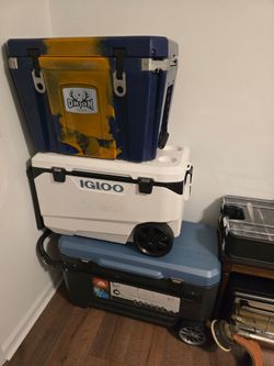 3 large coolers