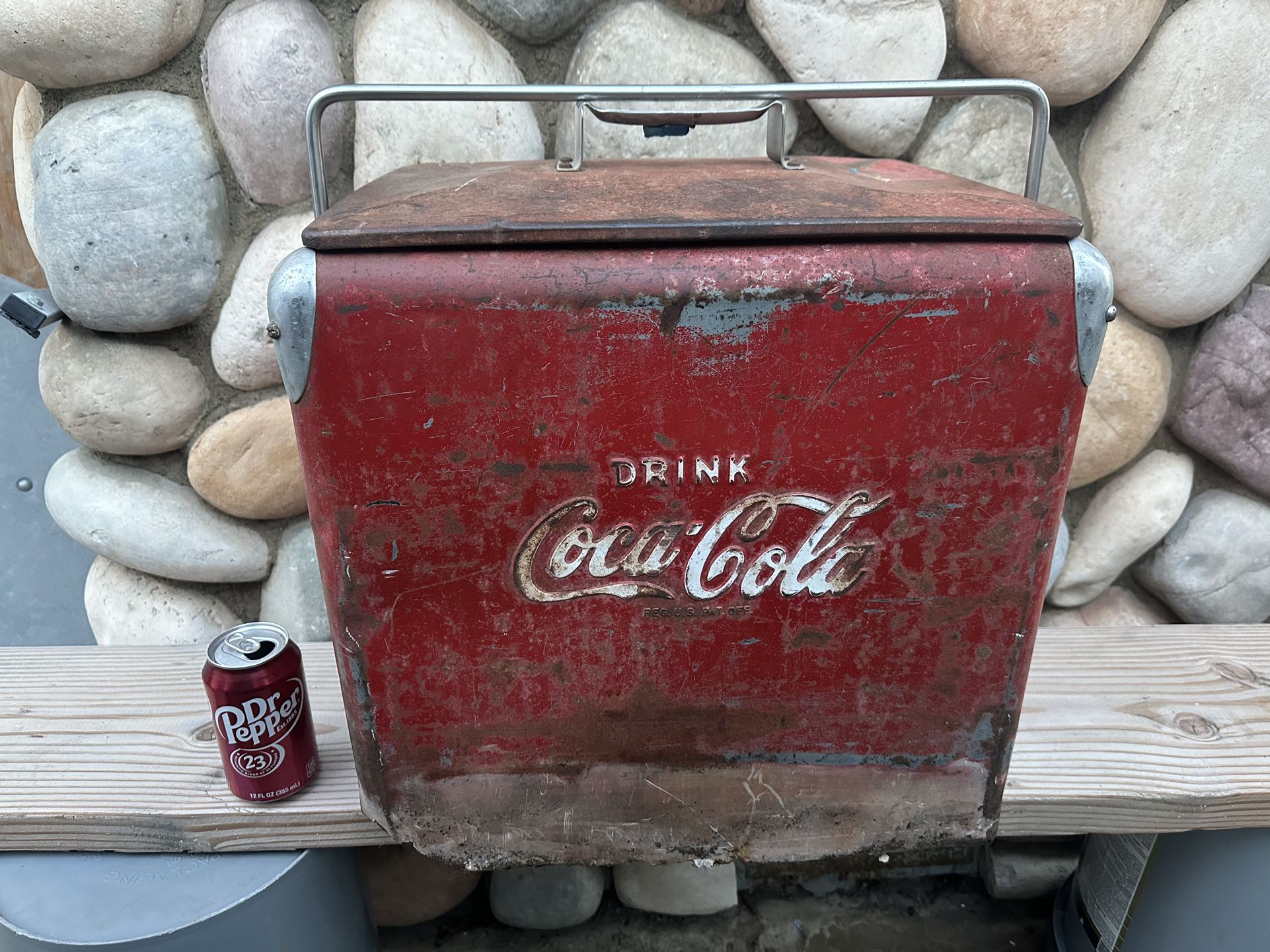 Vintage Antique Coca Cola Ice Drink Soda Cooler 1950's