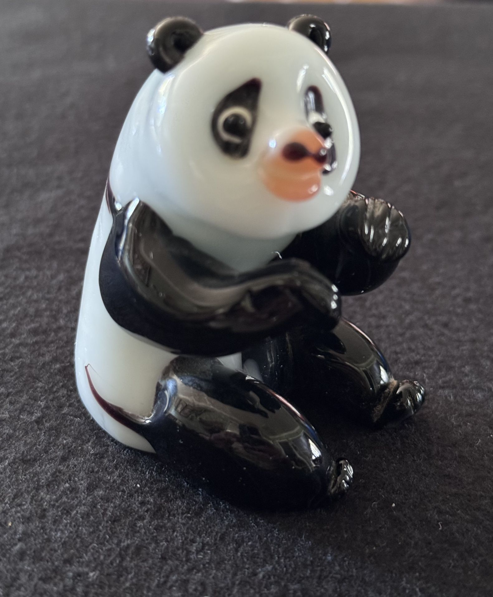 Hand blown Glass Panda