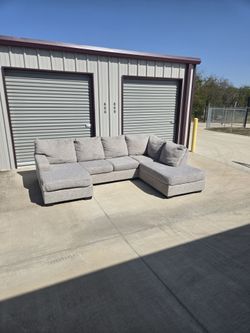 Gray sectional sofa