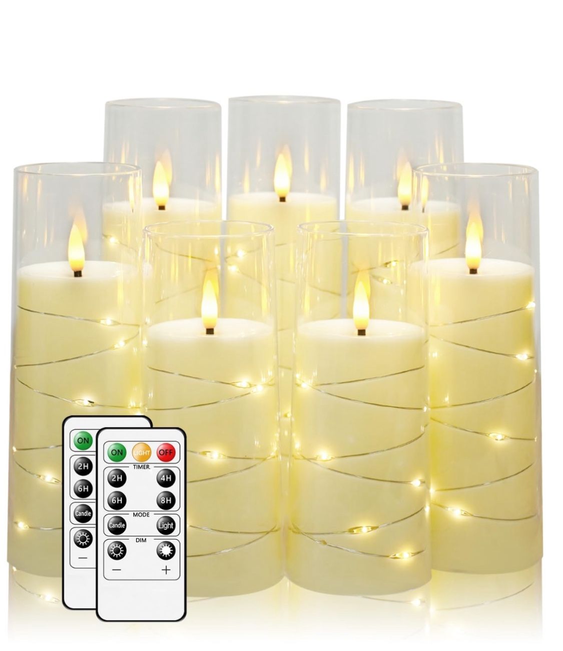 Flameless Candles x 7