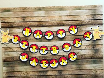 Pokémon Birthday Banner
