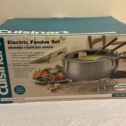 Cuisinart Electric Fondue Set CFO-3SS 1000W Stainless Steel NEW NIB