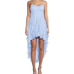 Glitter Mesh Tulle Corkscrew High-Low Dress