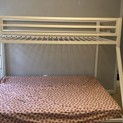 Metal bunk bed twin over full.