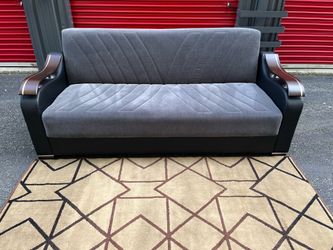 Sofa Bed with Storage !! Delivery Available 🚚!! Bed Dimensions: 75” x 48” x 18” Height -   Sofa Dimensions: 85” Length x 36” Height x 40” Depth