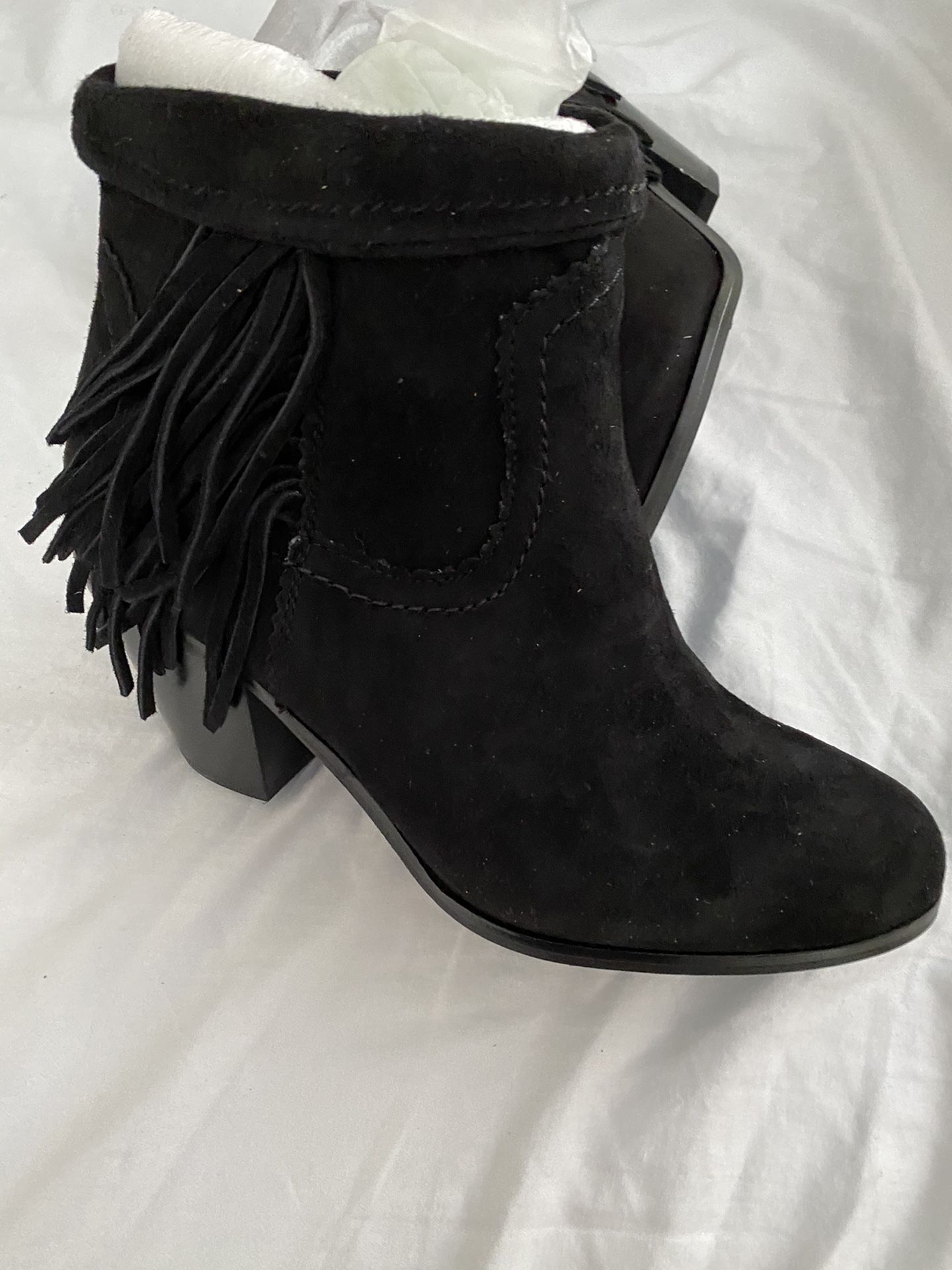 Sam Edelman Black Suede Booties Size 7