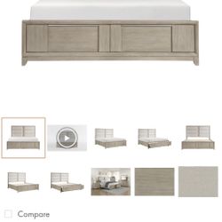 Queen Platform Bed with Footboard Storage