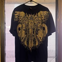 Affliction Haunted Passage Reflective Dark Blue T-Shirt