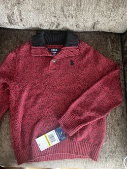 NEW Izod Boys 1/2 Zip Neckline Red Long Sleeve Sweater Size XXS (4/5)