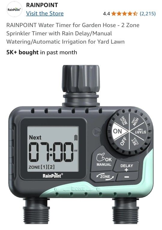 *Like New* Rainpoint Watering Timer 2-way