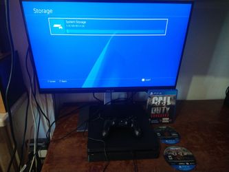 PlayStation 4 Slim  Bundle - Clean & Fully Working (Includes CoD Vanguard & CoD WW2)