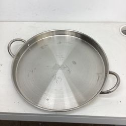 16" Diameter Stainless Steel Flat Comal Griddle Pan Cookware