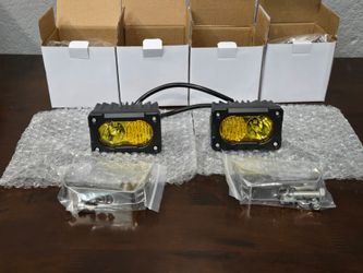 Pair (2) Amber 2"x4" led lights Baja style