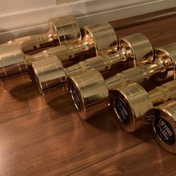 Gold Antiqued Vibe Hand Weight Set