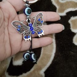 Evil Eye 🧿 Butterfly 🦋 Keychain Charm 
