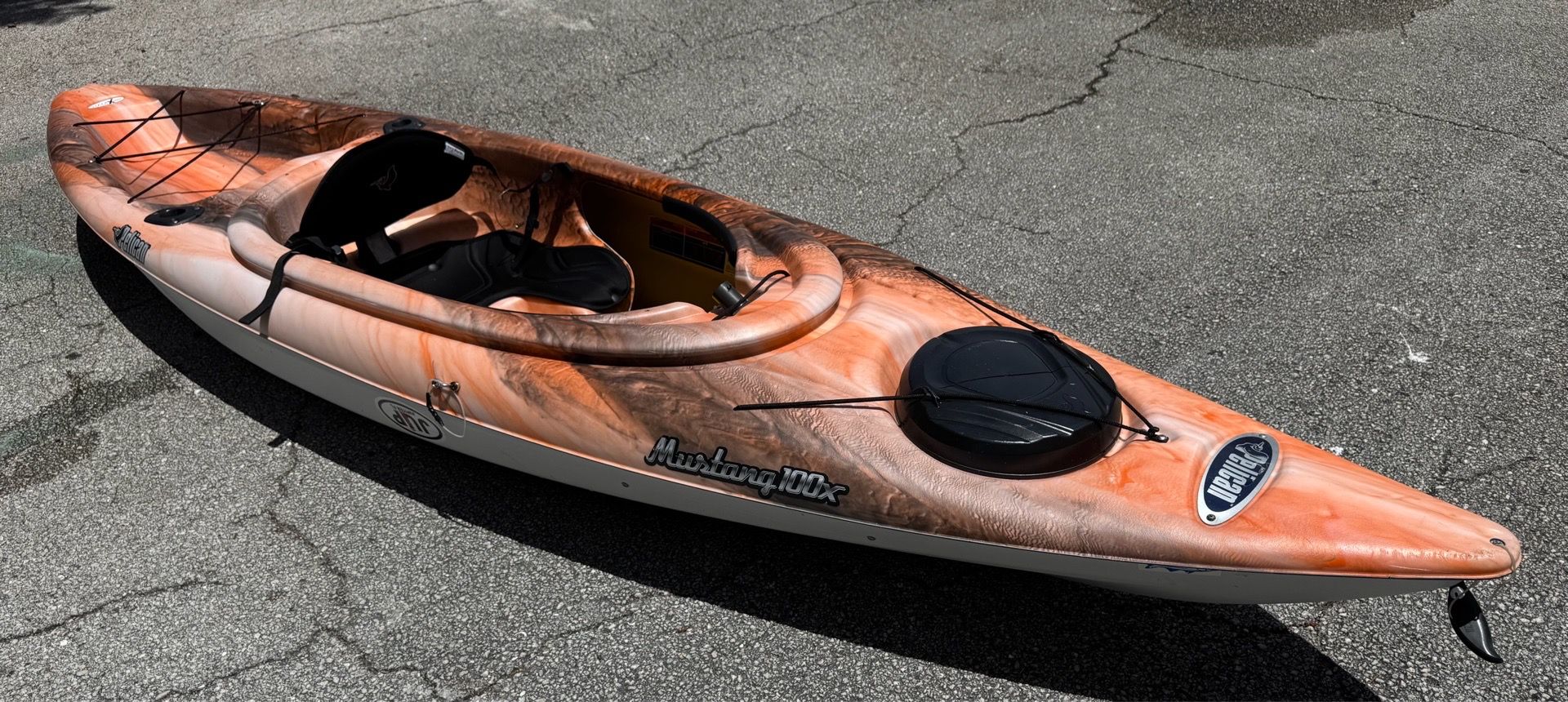 Pelican Mustang 100X Sit-In Kayak - 10 ft - Lightweight Recreational Kayak