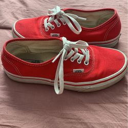 Red Shoe Lace Vans 
