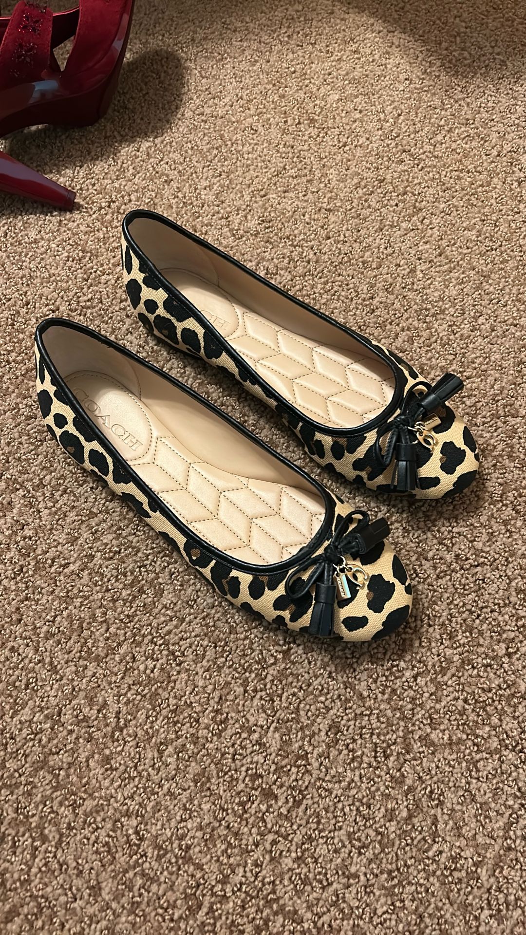 Coach Leopard Print Flats  