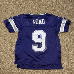 Vtg Reebok Tony Romo On Field Kids Jersey  Size Small 