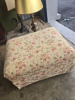 Fabric ottoman