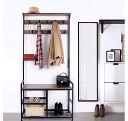 Hall tree / Coat + Shoe Rack / Bench 