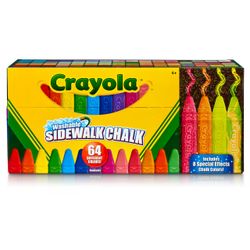 BRAND NEW Crayola Washable Sidewalk Chalk 64-ct Ultimate Pack FREE SHIPPING USA