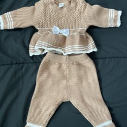 Baby Girl Knitted Set 1-3 Months 