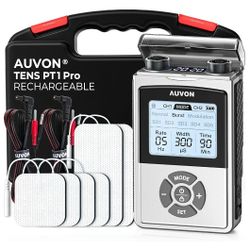 Auvon PT1 Pro Rechargeable Massager: Portable Dual Channel Muscle Recovery (Model TP2208) 