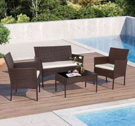 4-Piece Wicker Patio Set - BY4L-Z3-VN