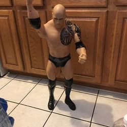 Dwayne "The Rock" Johnson WWE Figure 2014 Wicked Cool Toys  31" Tall Good Cond