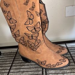 Butterfly cowgirl boots