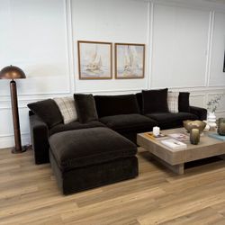 New Chocolate Brown Modular Sectional Couch Cloud