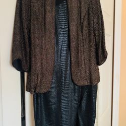 Alex Evening Sparkling Top And Black Dress