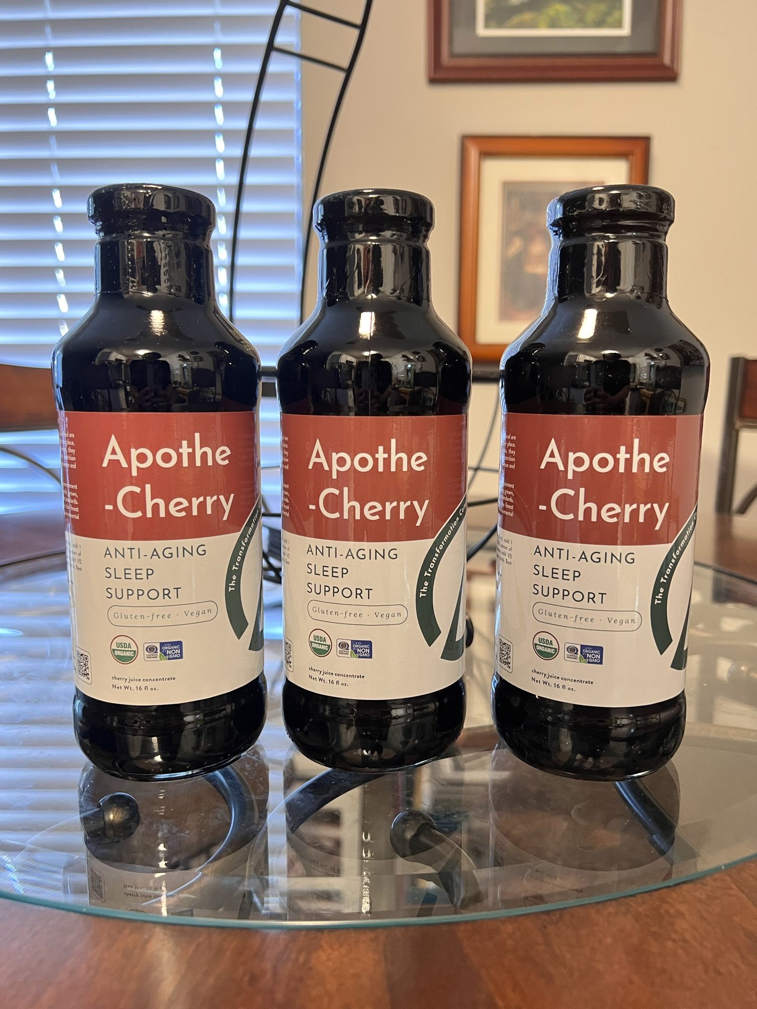 NEW! (3) PURIUM APOTHE-CHERRY 16 Oz Organic