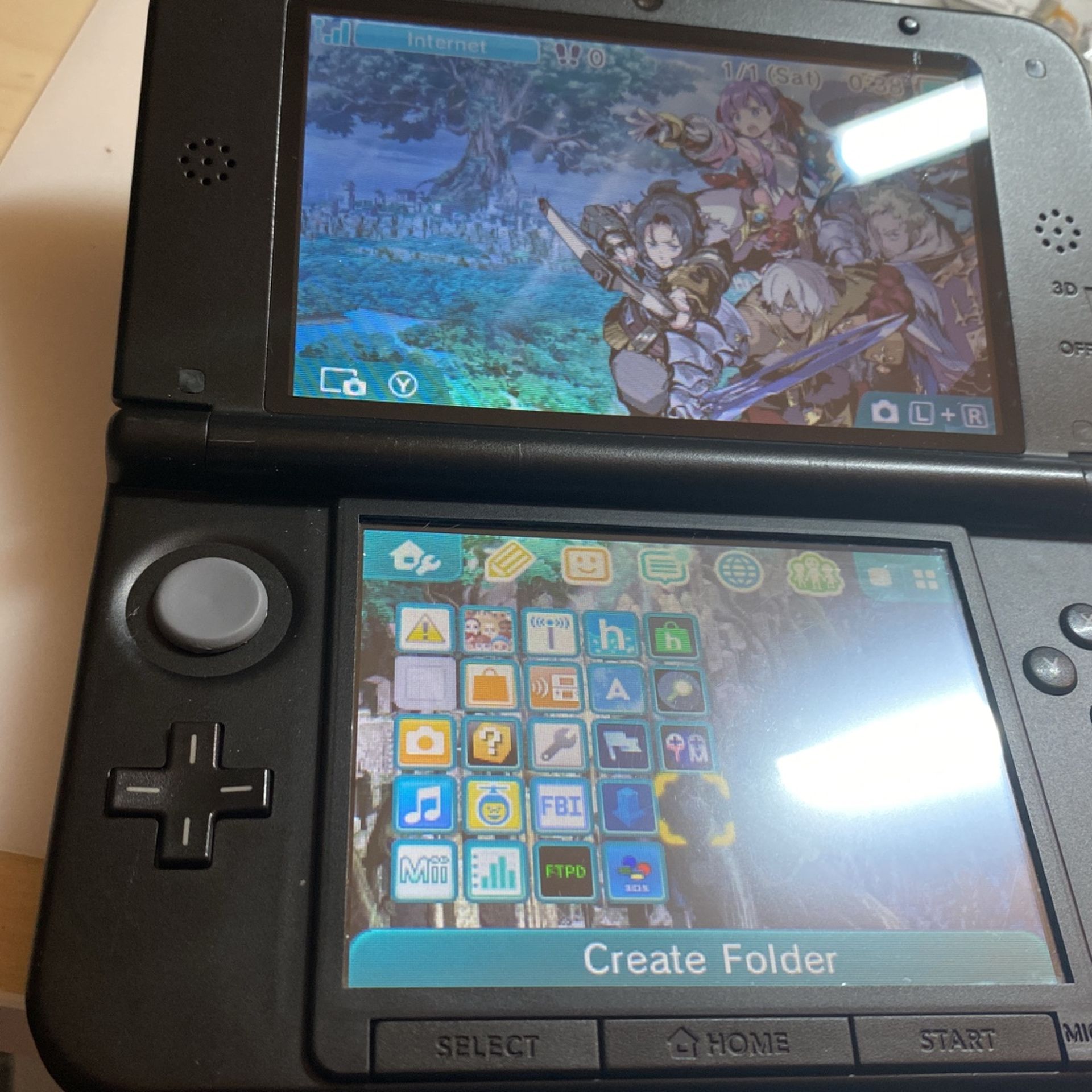 Nintendo 3ds XL Gray Color Mod With 128GB SD In Good Condition