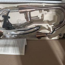 Delta Essa Brushed Gold Touch Kitchen Faucet with Pull Down Sprayer