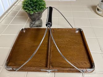 Vintage Mid-Century COBID Japan Folding Wooden Serving Tray - MCM