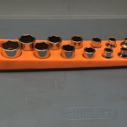 Snap-on Tools  12 pc 3/8" Drive 6-Point SAE Flank Drive® Shallow Socket Set (1/4, 5/16, 11/32, 3/8-7/8")