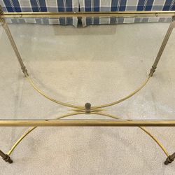 Glass And Gold Coffee Table