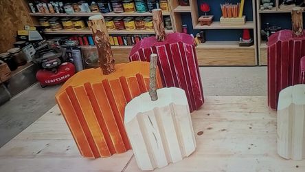 Wooden pumkins