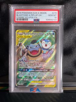 BLASTOISE x PIPLUP GX PSA 10