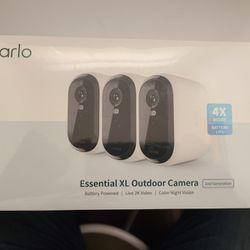 Arlo Essential XL 3 Camera Outdoor 2nd Generation  4X More Battery Life  Color Night Visión Life 2K Video Battery Powered Completely New Sealed Box