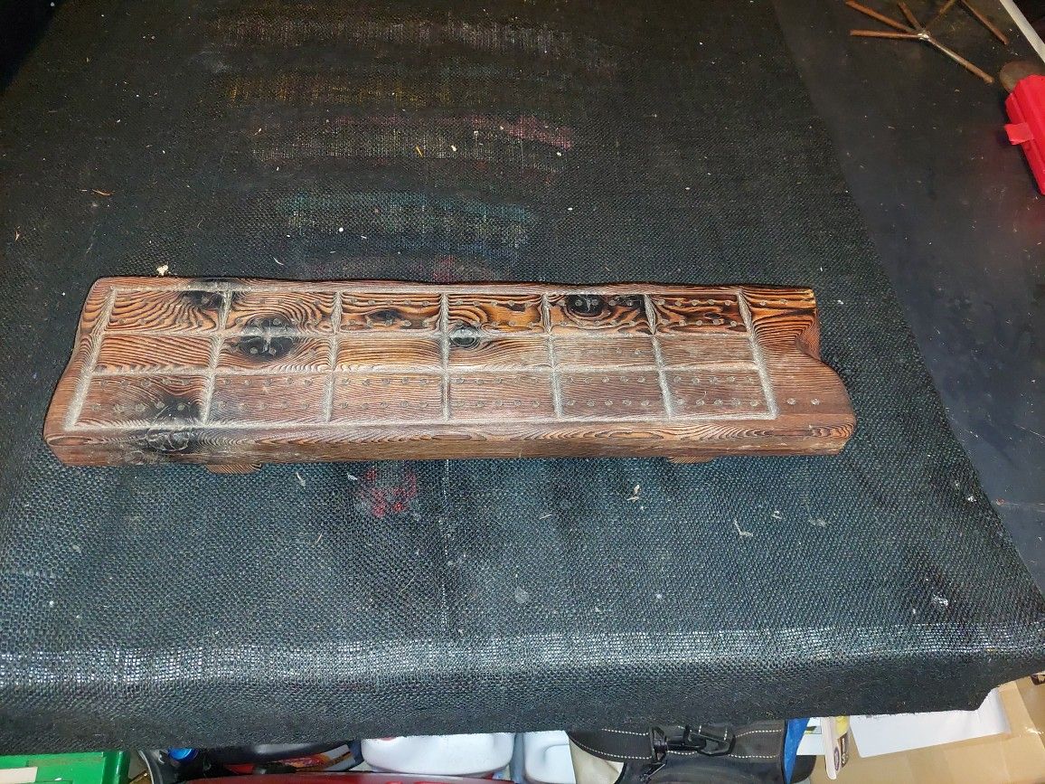 Large Wooden Cribbage Board