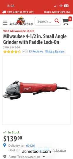 Milwaukee Angle Grinder