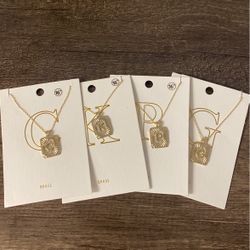 Necklace Initial Letter Gold