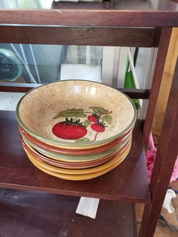 9" Large Certified International Bowls Deco Dinner