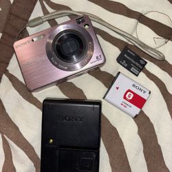 Sony Cyber-shot DSC-W130 -Metallic Pink – Tested + Memory Card, Battery & Charger 
