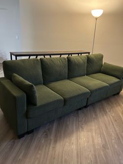 Green sofa